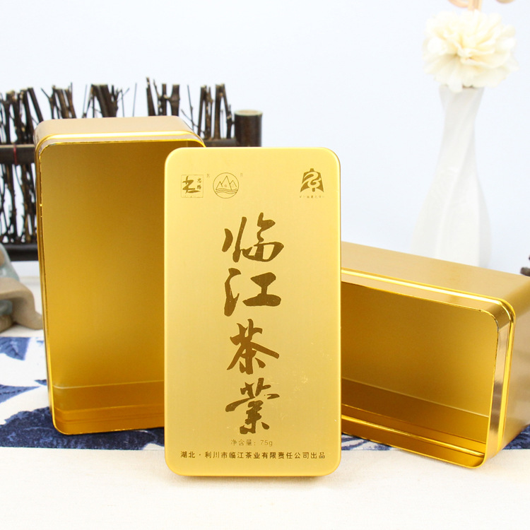 廠家供應鋁盒 利川綠茶鋁合金方形茶盒 金色高檔金屬盒私版訂做